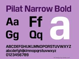 Пример шрифта Pilat Narrow #1